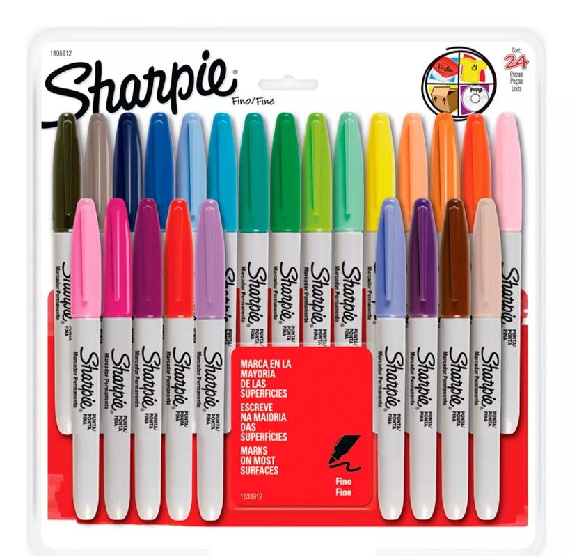 SET 24 MARCADORES SHARPIE PUNTA FINA MULTICOLOR - 3