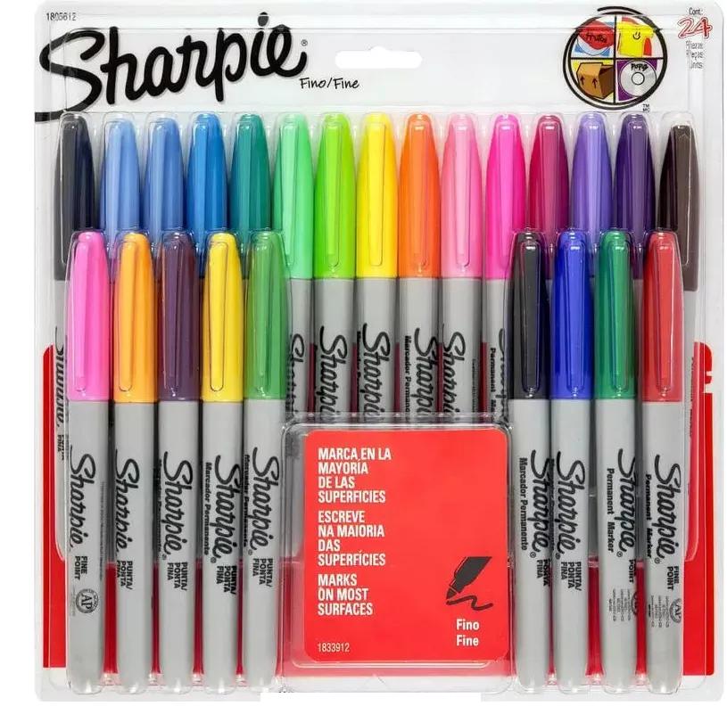 SET 24 MARCADORES SHARPIE PUNTA FINA MULTICOLOR - 4
