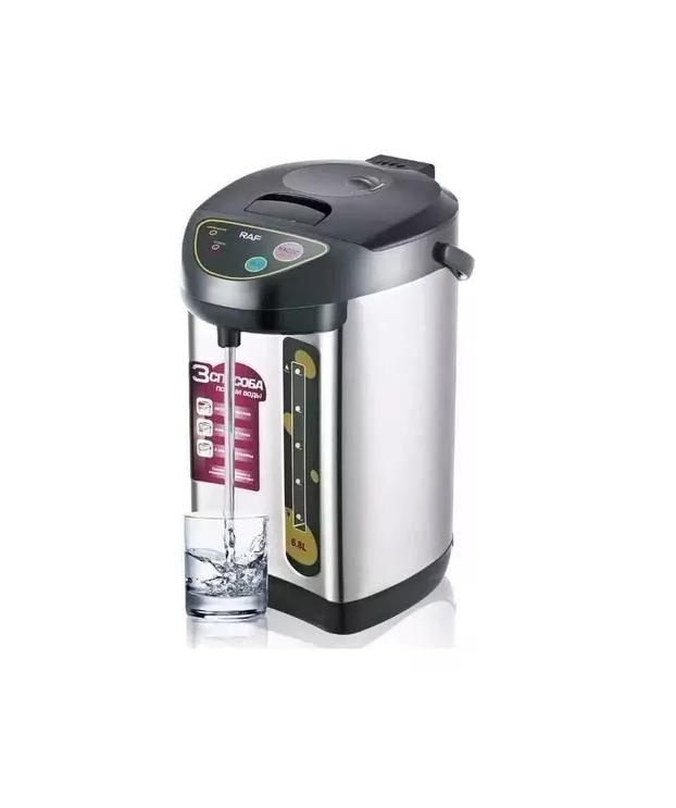 TERMO HERVIDOR ELÉCTRICO DISPENSADOR GRAN CAPACIDAD 6.8L, COLOR PLATEADO - 2