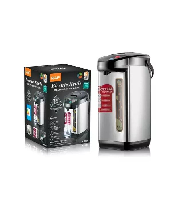 TERMO HERVIDOR ELÉCTRICO DISPENSADOR GRAN CAPACIDAD 6.8L, COLOR PLATEADO - 4