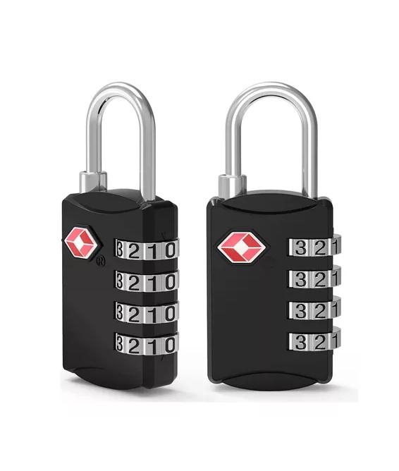 2PZS CANDADOS DE COMBINACIÓN PARA EQUIPAJE COLOR NEGRO - 2