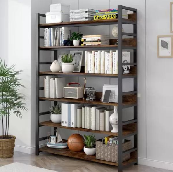 ORGANIZADOR ESTANTE LIVING PARA LIBROS 80X30X174CM MULTIFUNCIONAL MARRÓN - 2