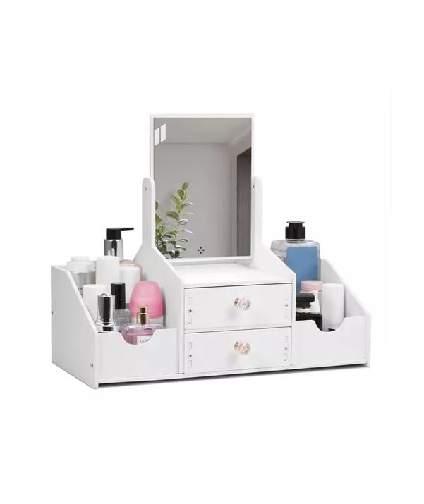 ORGANIZADOR MAQUILLAJE CON ESPEJO DISEÑO RECTANGULAR ARMABLE - 2