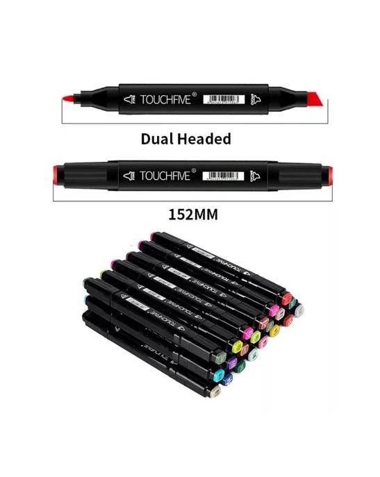 SET ROTULADORES DOBLE PUNTA PARA COLOREAR 80PCS MULTICOLOR - 2