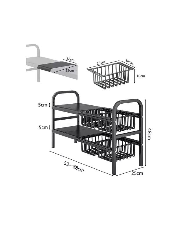 RACK COCINA BAJO FREGADERO ORGANIZADOR MODULAR ARMABLE - 2