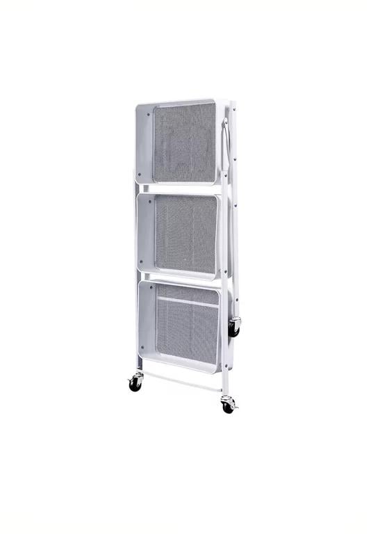 ORGANIZADOR CARRO PLEGABLE MULTIUSO 3 NIVELES BLANCO - 2