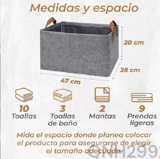 6 BOLSAS ORGANIZADOR ROPA CAJA PLEGABLE ASA ALMACENAMIENTO - 2
