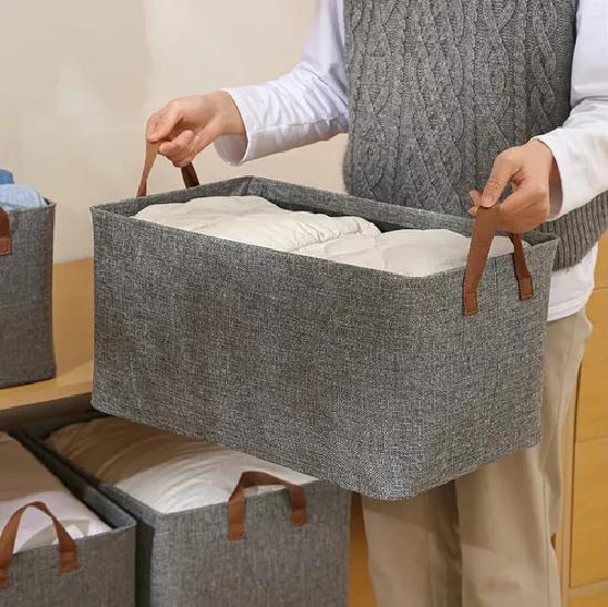 6 BOLSAS ORGANIZADOR ROPA CAJA PLEGABLE ASA ALMACENAMIENTO - 4