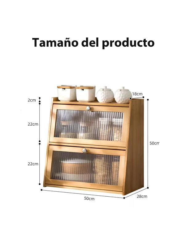 ORGANIZADOR MENAJE COCINA BAMBÚ MULTIUSO 3 NIVELES - 2