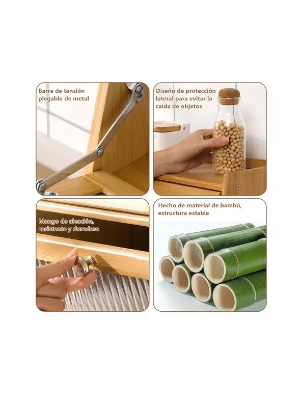 ORGANIZADOR MENAJE COCINA BAMBÚ MULTIUSO 3 NIVELES - 3