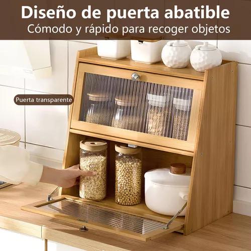 ORGANIZADOR MENAJE COCINA BAMBÚ MULTIUSO 3 NIVELES - 5