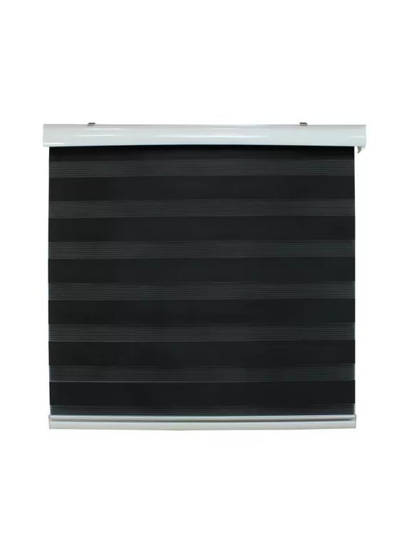 CORTINA ROLLER DUO ZEBRA DÍA NOCHE 150X200CM NEGRO - 1