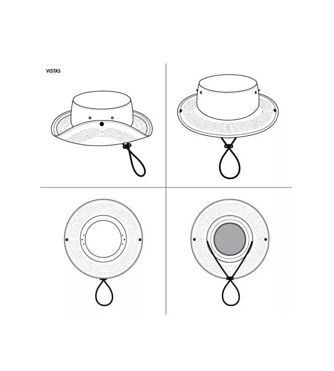 SOMBRERO GORRO ALA ANCHA TIPO AUSTRALIANO ALGODÓN UV+50 BEIGE - 4