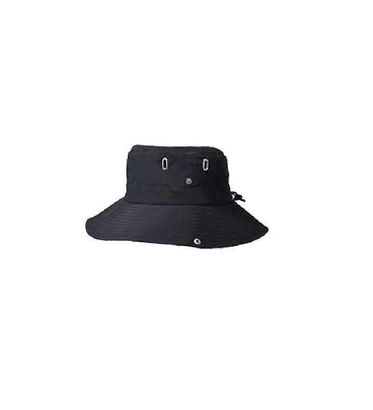 SOMBRERO PESCADOR TREKKING CORDON AJUSTABLE IMPERMEABLE NEGRO - 1