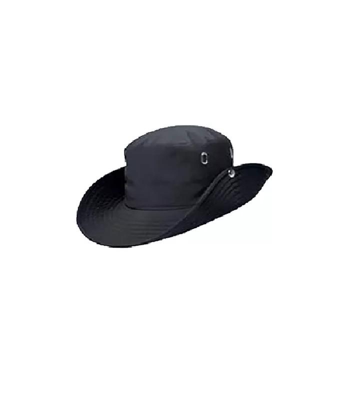SOMBRERO PESCADOR TREKKING CORDON AJUSTABLE IMPERMEABLE NEGRO - 2