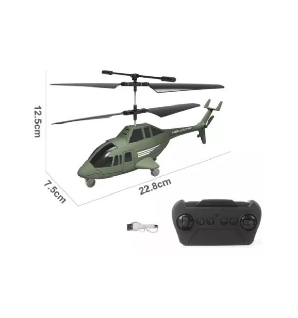 HELICÓPTERO VOLADOR CONTROL REMOTO, LUZ LED VERDE - 2