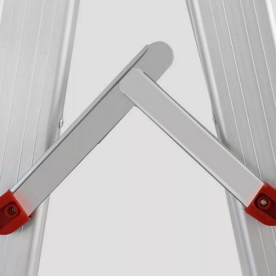 ESCALERA DE ALUMINIO ULTRA RESISTENTE COLOR GRIS - 4