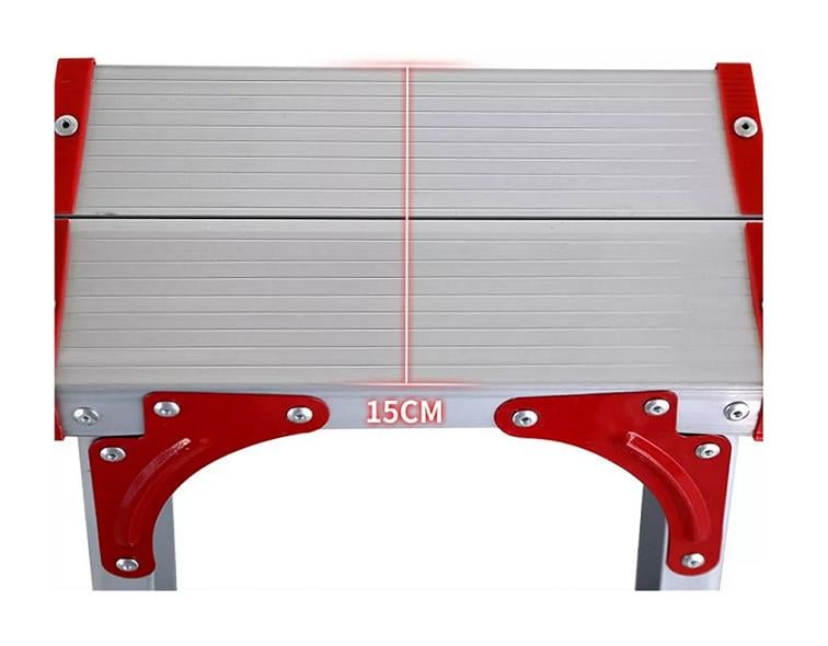 ESCALERA DE ALUMINIO ULTRA RESISTENTE COLOR GRIS - 6