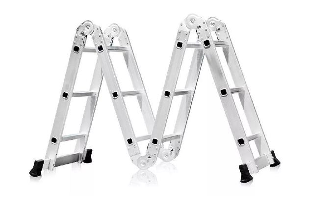 ESCALERA MULTIFUNCIONAL 12 PELDAÑOS 4X3 COLOR METAL - 4