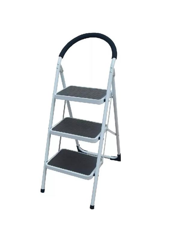 ESCALERA PLEGABLE ANTIDESLIZANTES COLOR BLANCO - 4