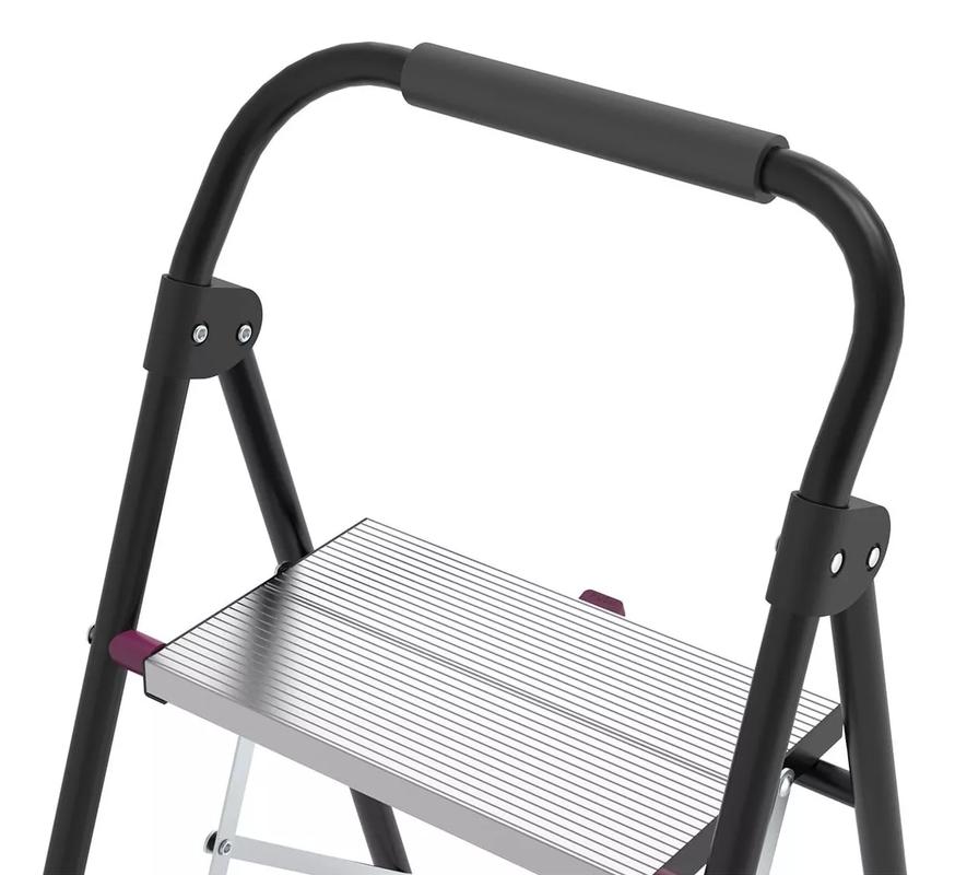 ESCALERA 3 PELDAÑOS 90 CM (2 EN 1) GRIS - 3