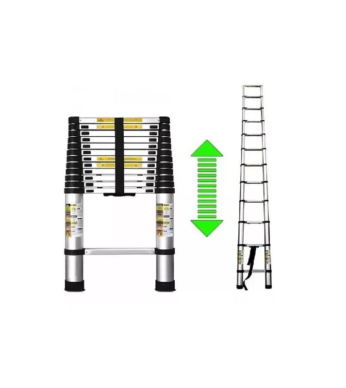 ESCALERA ALUMINIO PLEGABLE 3.2MTS 150KG GRIS - 2