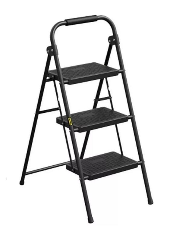 ESCALERA PLEGABLE MULTIUSO 3 PELDAÑOS COLOR NEGRO - 1