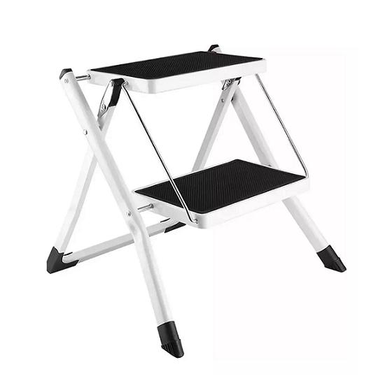 ESCALERA PLEGABLE ULTRA COMPACTA COLOR BLANCO - 1