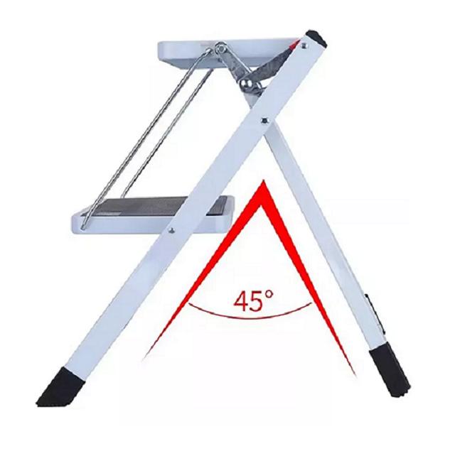 ESCALERA PLEGABLE ULTRA COMPACTA COLOR BLANCO - 2
