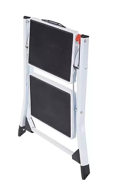 ESCALERA PLEGABLE ULTRA COMPACTA COLOR BLANCO - 3