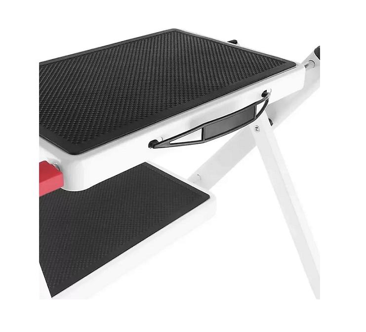 ESCALERA PLEGABLE ULTRA COMPACTA COLOR BLANCO - 5