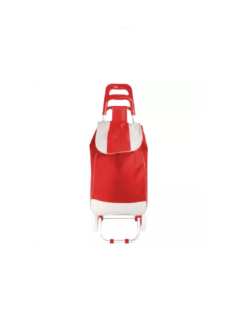 CARRITO DE COMPRAS PLEGABLE 30 KG COLOR ROJO - 1