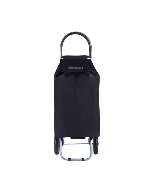 CARRITO DE COMPRAS PLEGABLE 35 LITROS COLOR NEGRO - 2