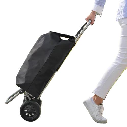 CARRITO DE COMPRAS PLEGABLE 35 LITROS COLOR NEGRO - 5
