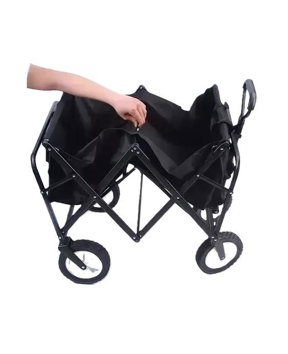 CARRO DE MANO GENÉRICO PARA CAMPING Y AIRE LIBRE COLOR NEGRO - 1