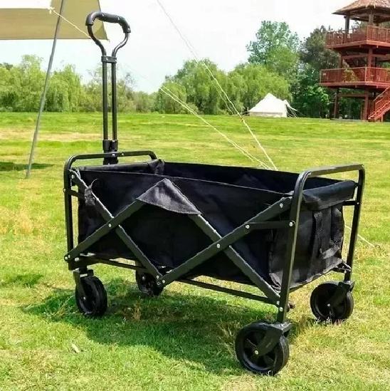 CARRO DE MANO GENÉRICO PARA CAMPING Y AIRE LIBRE COLOR NEGRO - 3