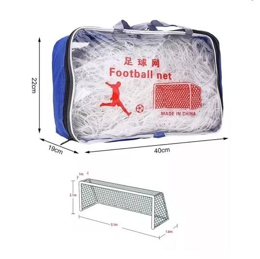 2 MALLAS FÚTBOL BABY FÚTBOL 3X2 M BLANCAS - 4