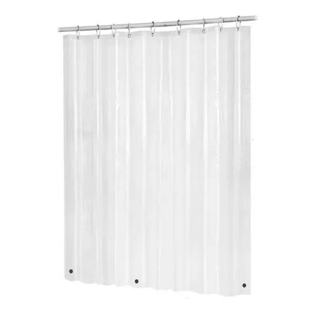 FORRO PARA CORTINA DE BAÑO, TRANSPARENTE, CON IMÁN, 178 X 180 CM, COLOR BLANCO - 1