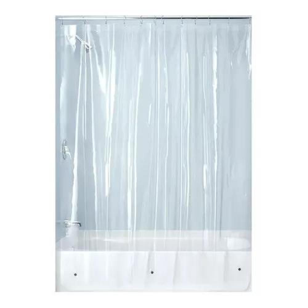FORRO PARA CORTINA DE BAÑO, TRANSPARENTE, CON IMÁN, 178 X 180 CM, COLOR BLANCO - 2