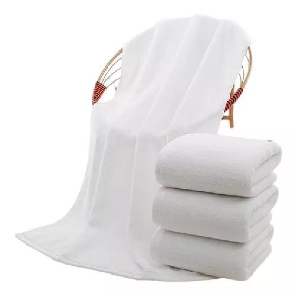 PACK DE 6 TOALLAS DE BAÑO DE HOTEL, ALGODÓN, 140X70 CM, COLOR BLANCO - 1