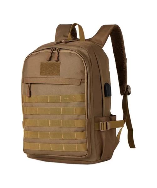 MOCHILA 35L IMPERMEABLE CON ENTRADA USB COLOR CAFÉ - 1