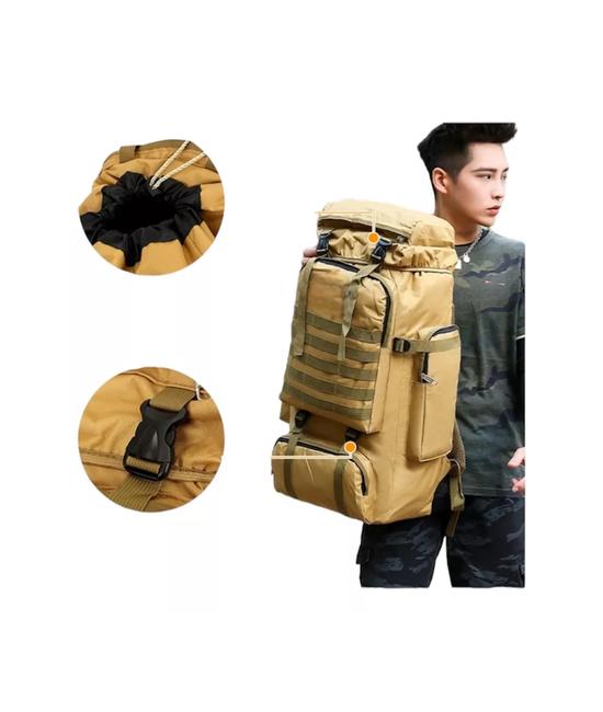 MOCHILA DE CAMPAÑA 80L COLOR CAFÉ - 2