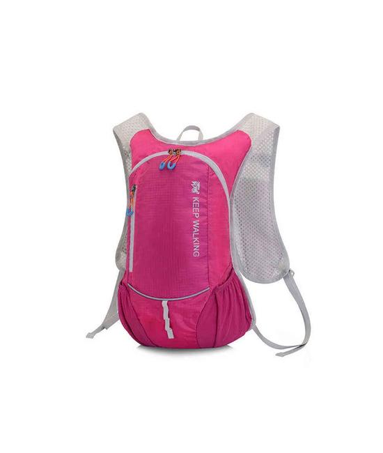 MOCHILA ULTRALIGERA OUTDOOR TREKKING RUNNING + BOLSA AGUA ROSADO - 2