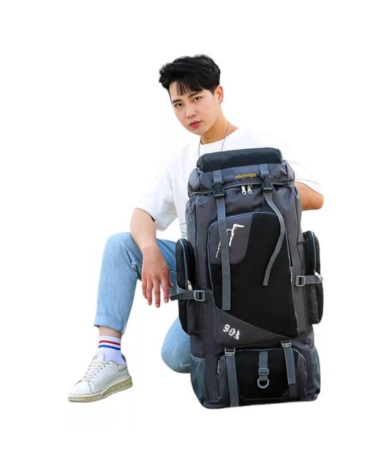 MOCHILA IMPERMEABLE DE 90L COLOR NEGRO - 5
