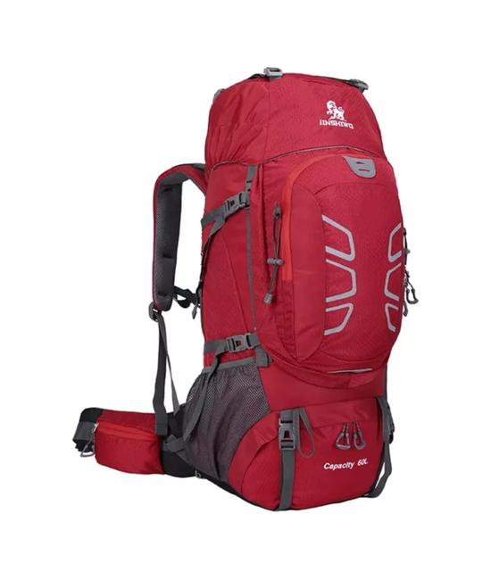 MOCHILA IMPERMEABLE 60L COLOR ROJO - 1
