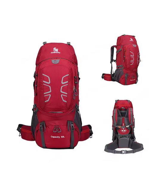 MOCHILA IMPERMEABLE 60L COLOR ROJO - 2