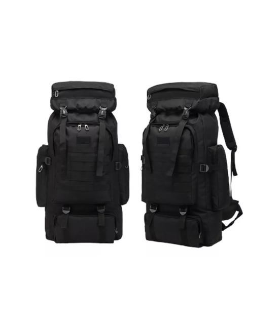 MOCHILA DE CAMPAÑA 80L COLOR NEGRO - 3