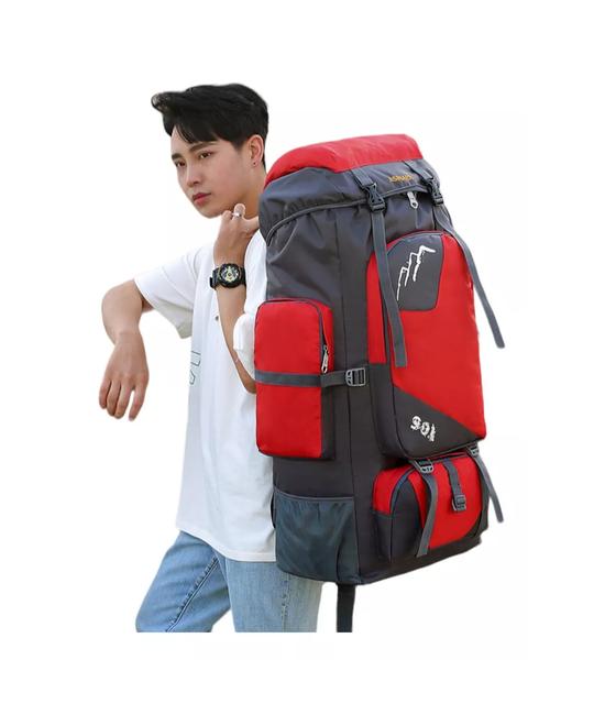 MOCHILA IMPERMEABLE DE 90L COLOR ROJO - 2