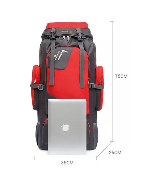 MOCHILA IMPERMEABLE DE 90L COLOR ROJO - 4