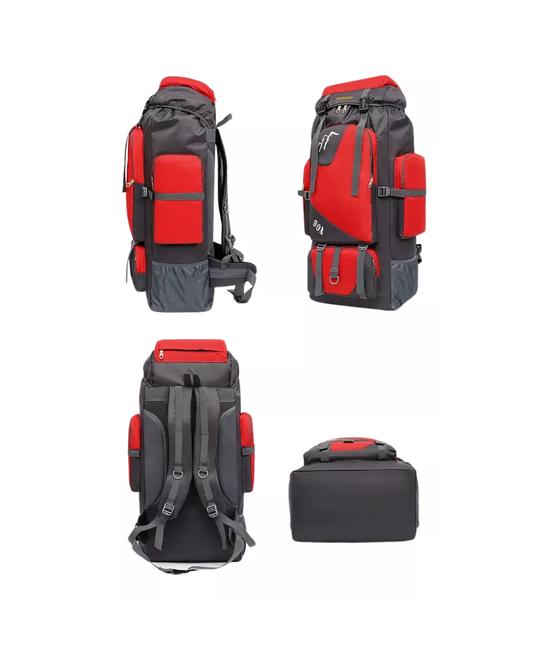 MOCHILA IMPERMEABLE DE 90L COLOR ROJO - 5